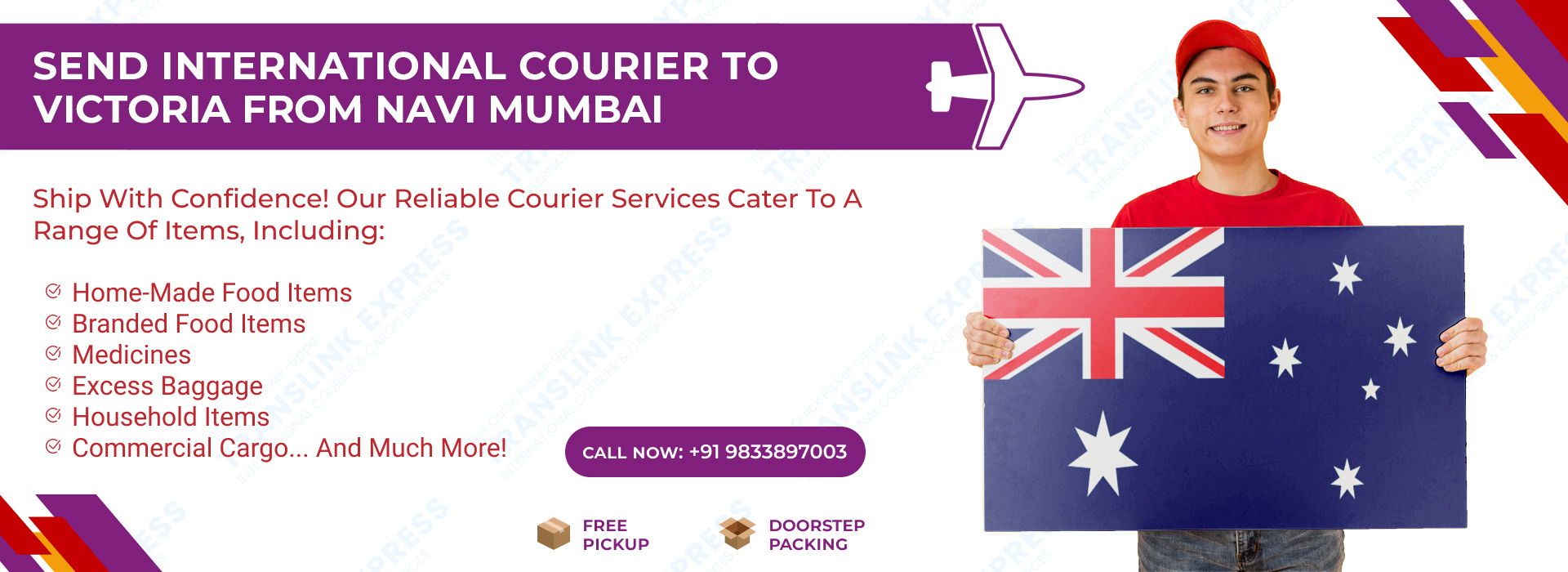 Courier to Victoria From Navi Mumbai